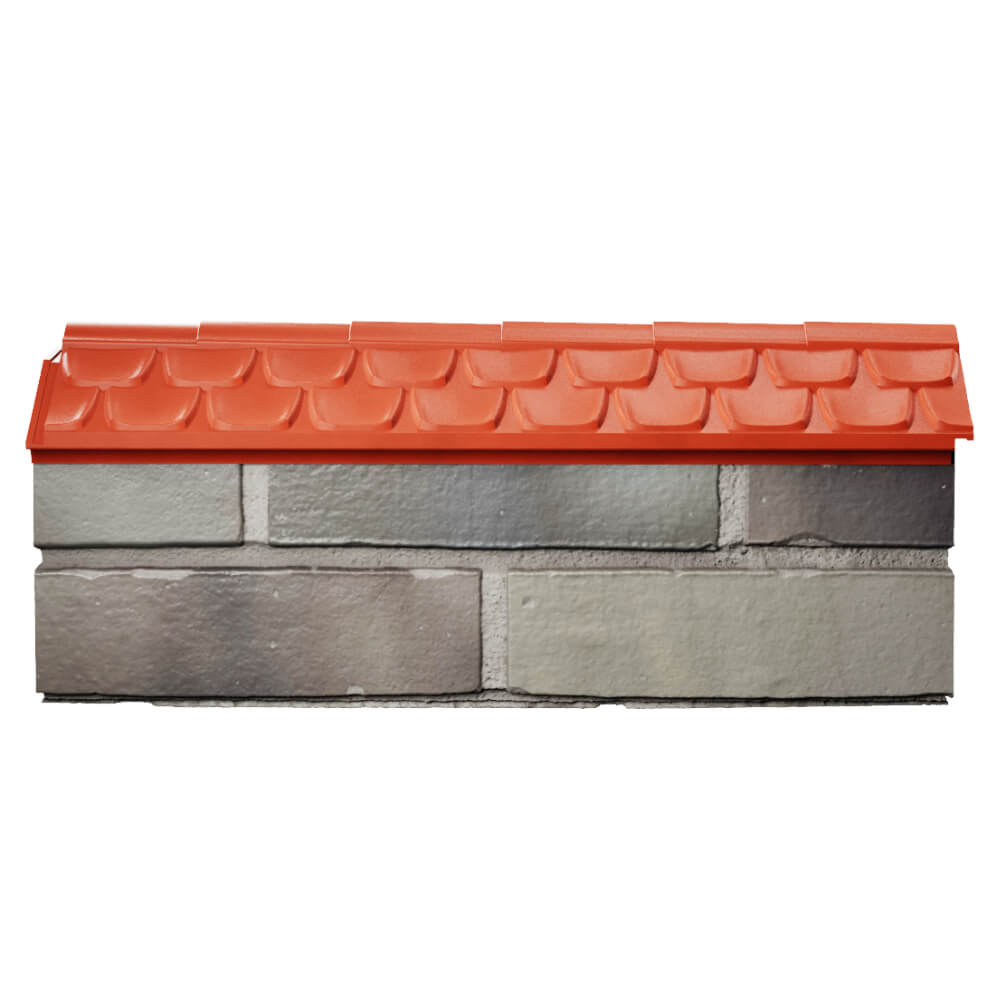 Парапет Zking Эльбрус Красный с посадкой на 0.5 кирпича (130мм) в Серове фото