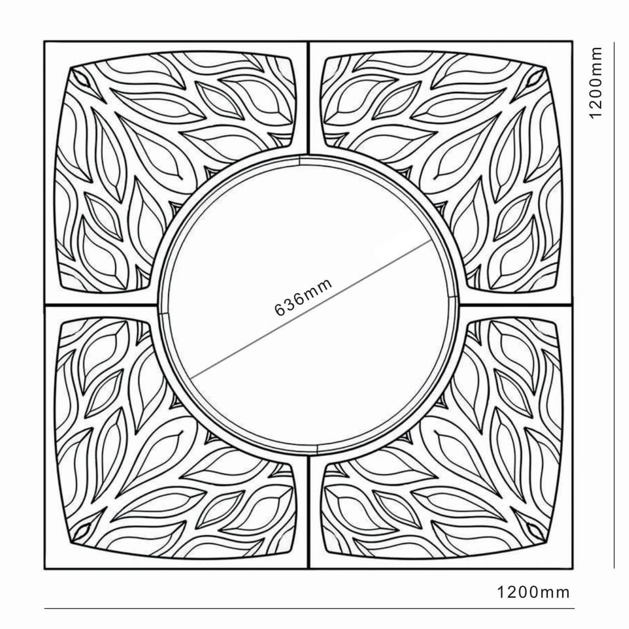 Приствольная решетка для дерева ZKING CRUST 1.2х1.2м Черная в Серове фото