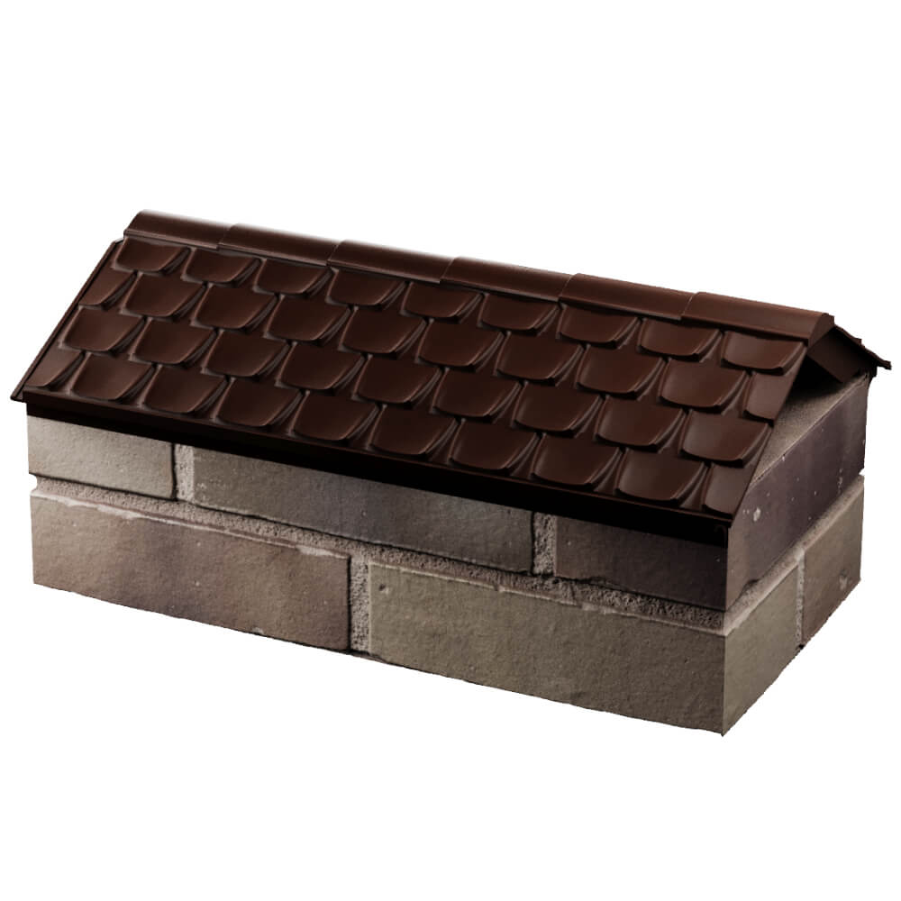 Парапет Zking Эльбрус Коричневый с посадкой на 1 кирпич (255мм) в Серове фото