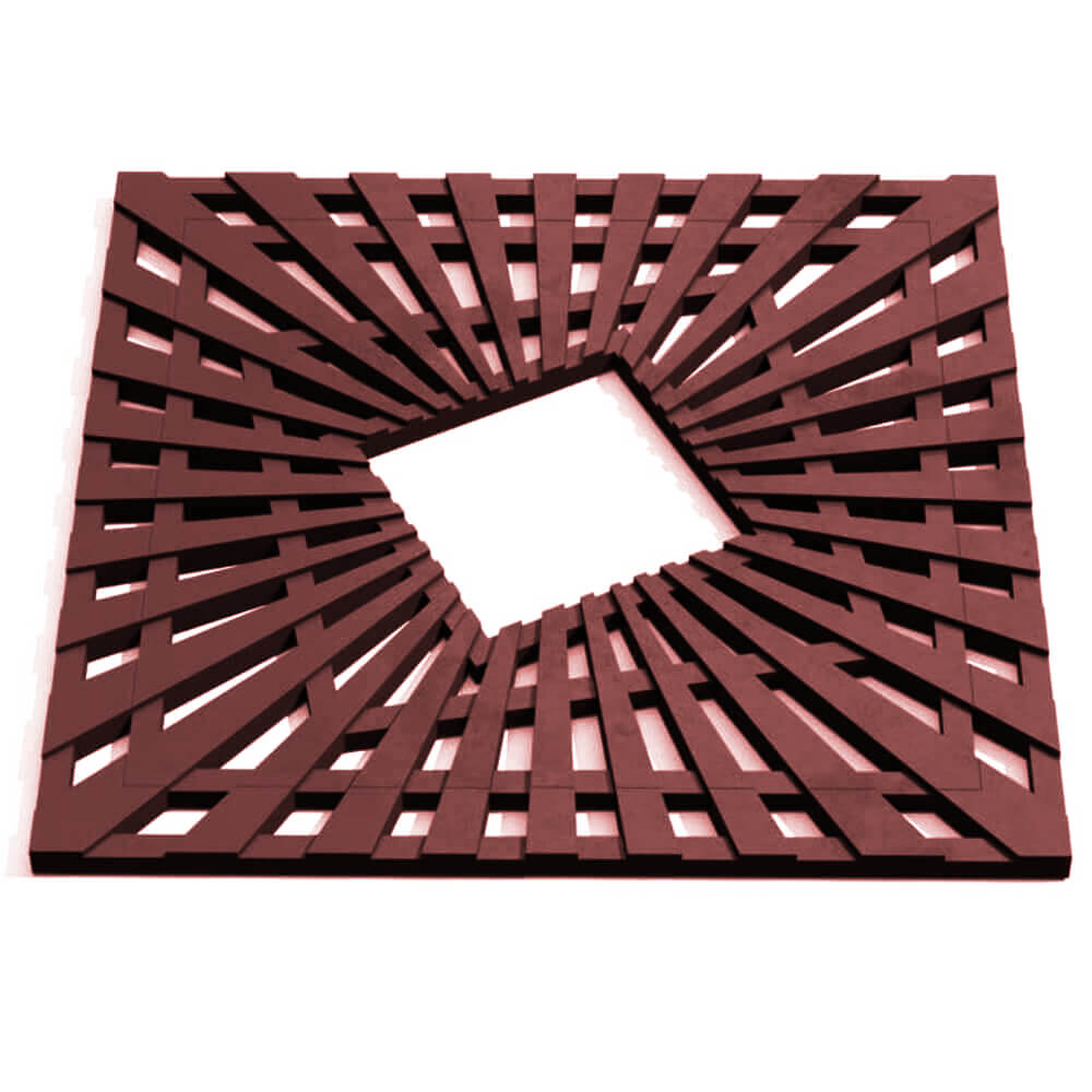 Приствольная решетка для дерева ZKING ATMOSPHERE 1.2х1.2м Коричневая Серов фото