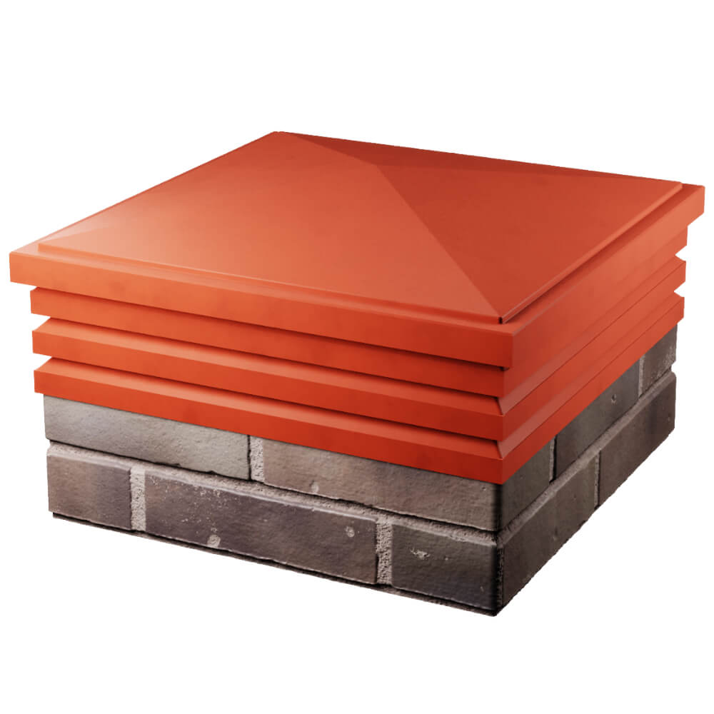 Колпак Zking Бона ХайТек Красный на столб 2х2 кирпича (513х513мм) в Серове фото