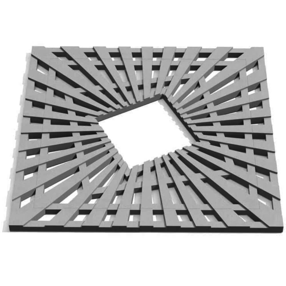 Приствольная решетка для дерева ZKING ATMOSPHERE 1.2х1.2м Серая Серов фото