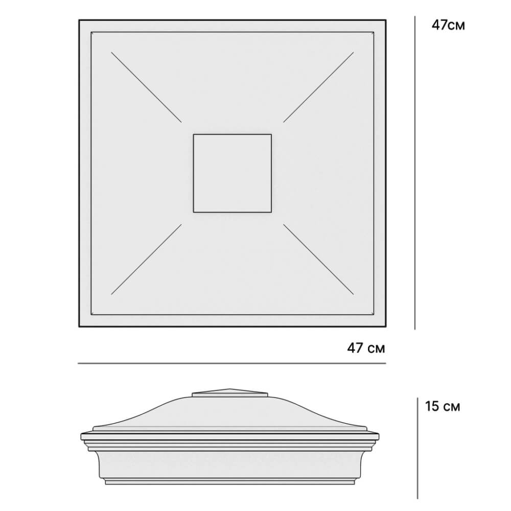 Колпак Zking Монблан Коричневый на столб 1.5х1.5 кирпича (385х385мм) в Серове фото