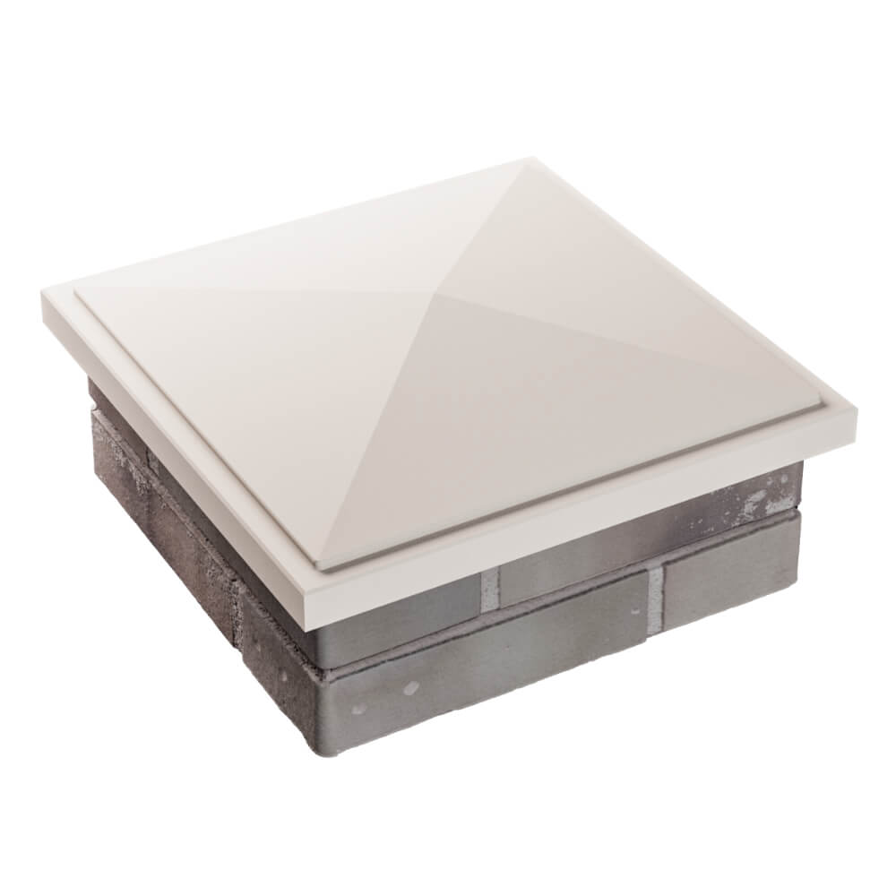 Колпак Zking БонаМоно Бежевый на столб 1.5х1.5 кирпича (385х385, 400х400мм) в Серове фото