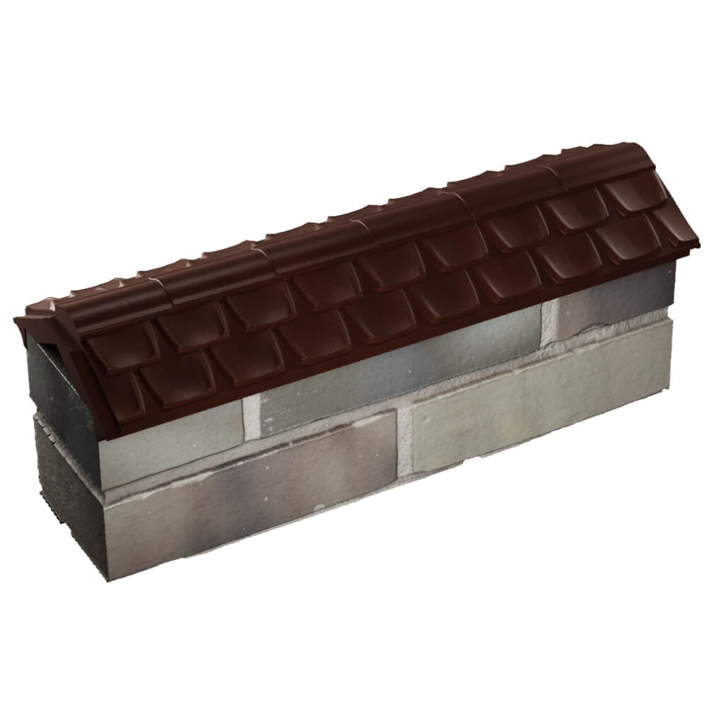 Парапет Zking Эльбрус Коричневый с посадкой на 0.5 кирпича (130мм) в Серове фото