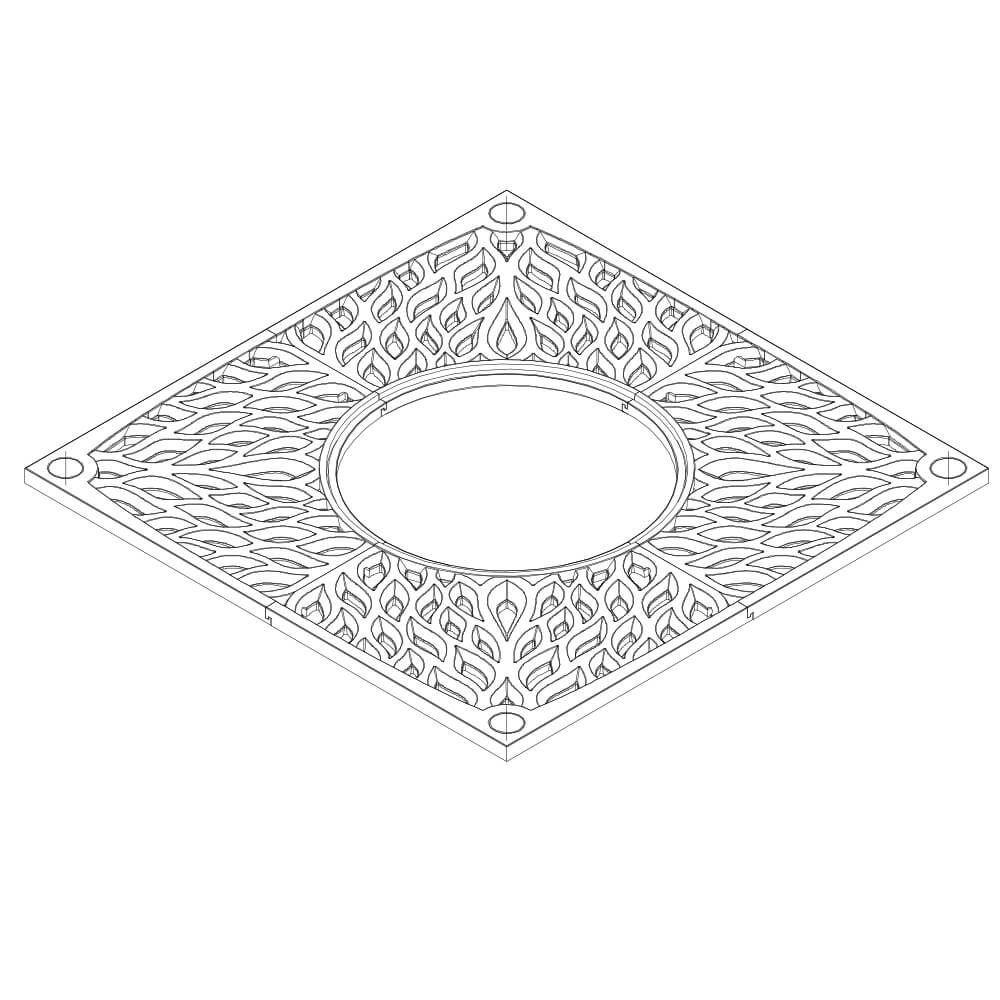 Приствольная решетка для дерева ZKING CRUST 2х2м Черная в Серове фото