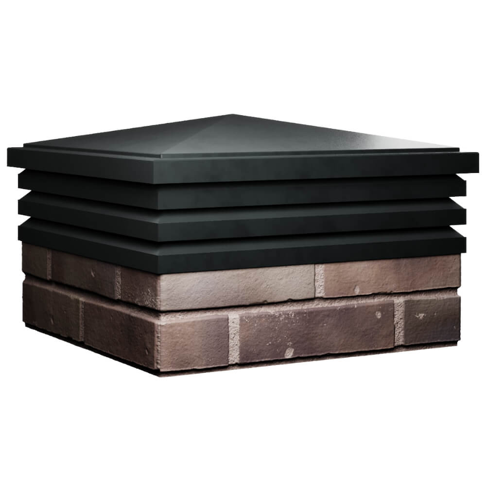 Колпак Zking Бона ХайТек Черный на столб 2х2 кирпича (513х513мм) в Серове фото