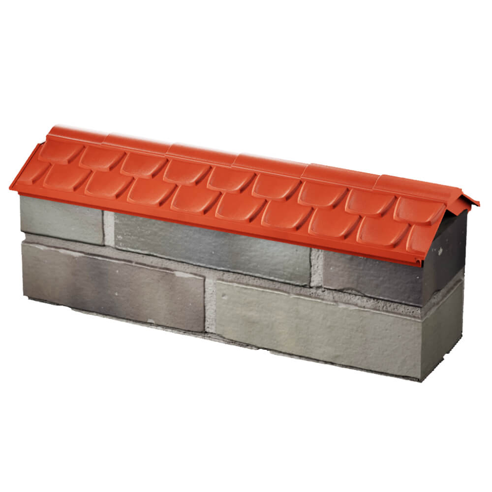 Парапет Zking Эльбрус Красный с посадкой на 0.5 кирпича (130мм) в Серове фото