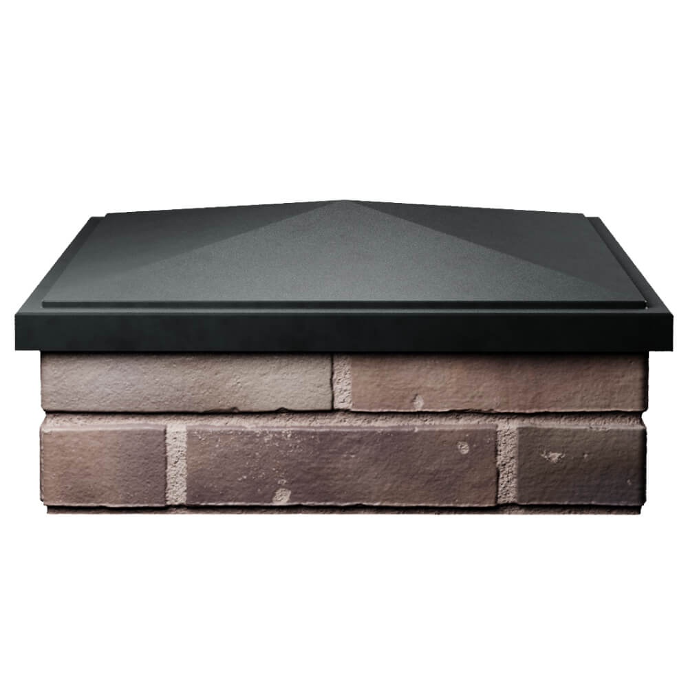 Колпак Zking БонаМоно Черный на столб 2х2 кирпича (515х515, 530х530мм) Серов фото