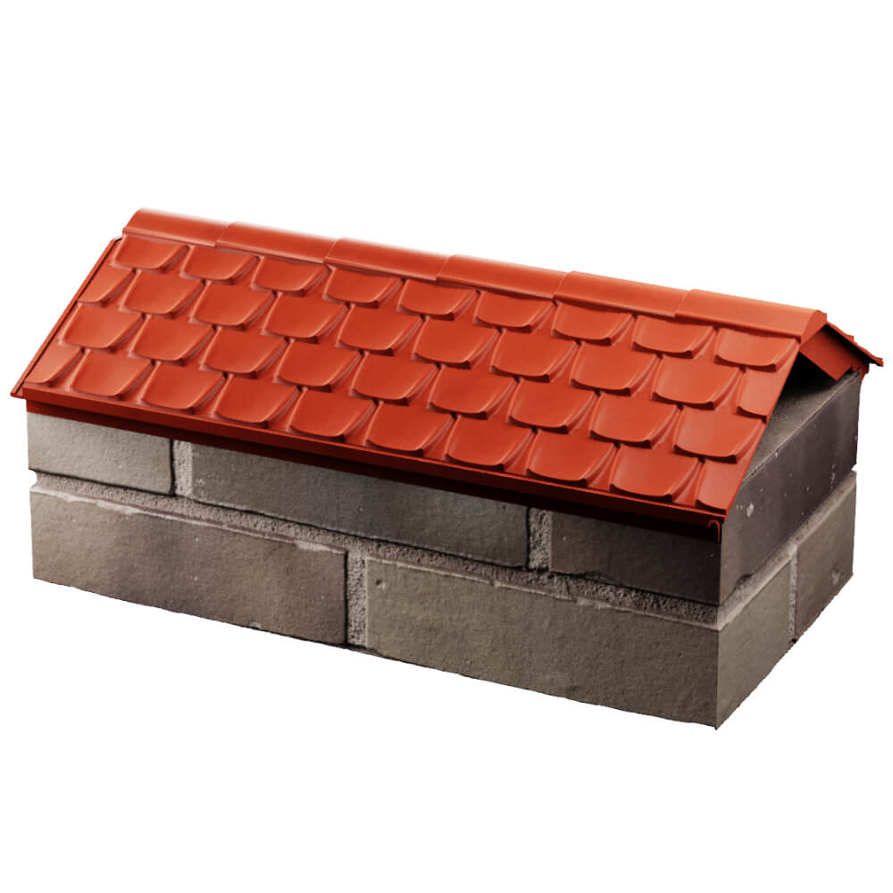 Парапет Zking Эльбрус Красный с посадкой на 1 кирпич (255мм) в Серове фото