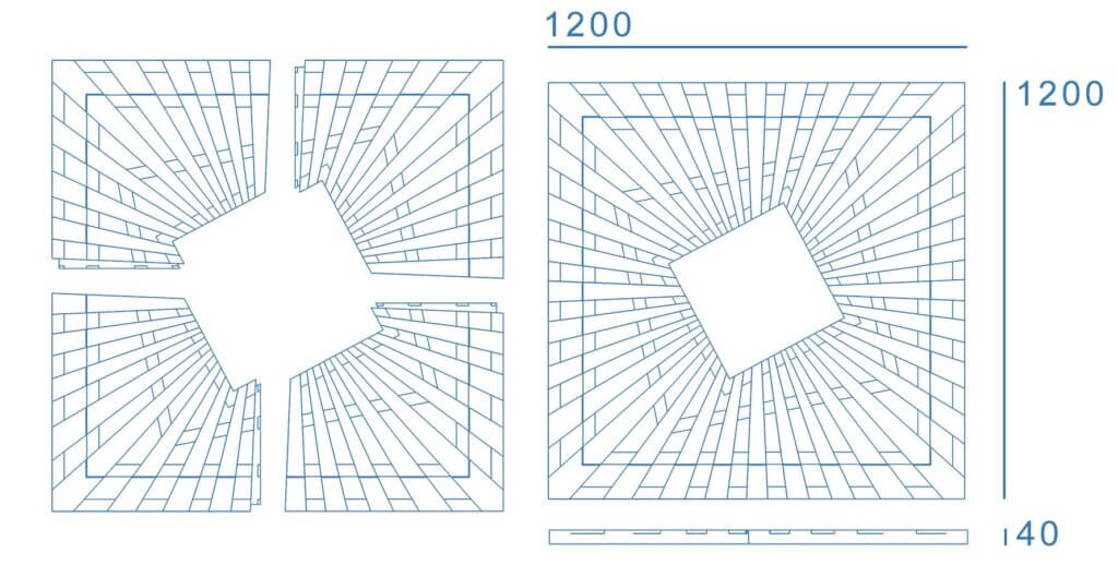 Приствольная решетка для дерева ZKING ATMOSPHERE 1.2х1.2м Серая в Серове фото