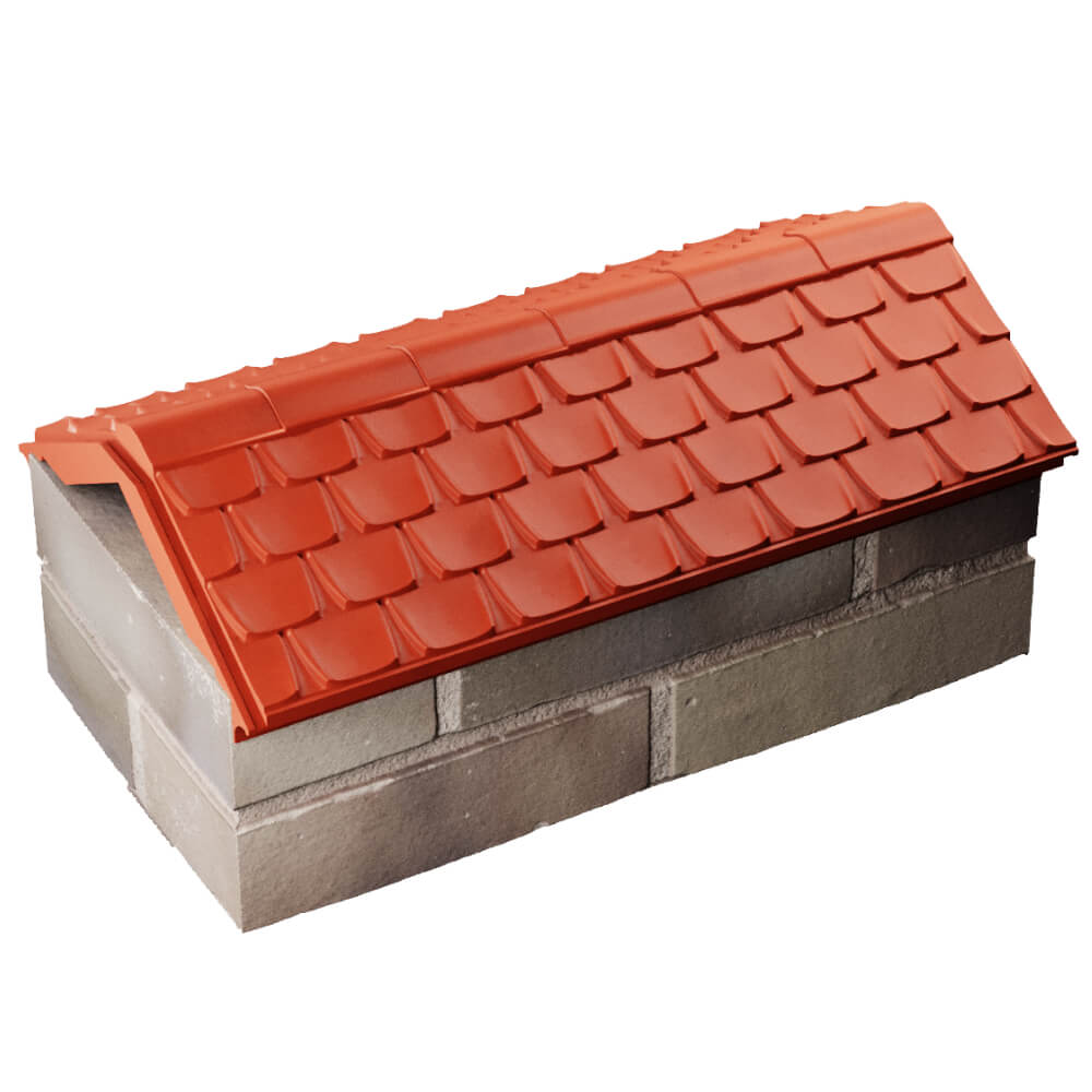 Парапет Zking Эльбрус Красный с посадкой на 1 кирпич (255мм) в Серове фото