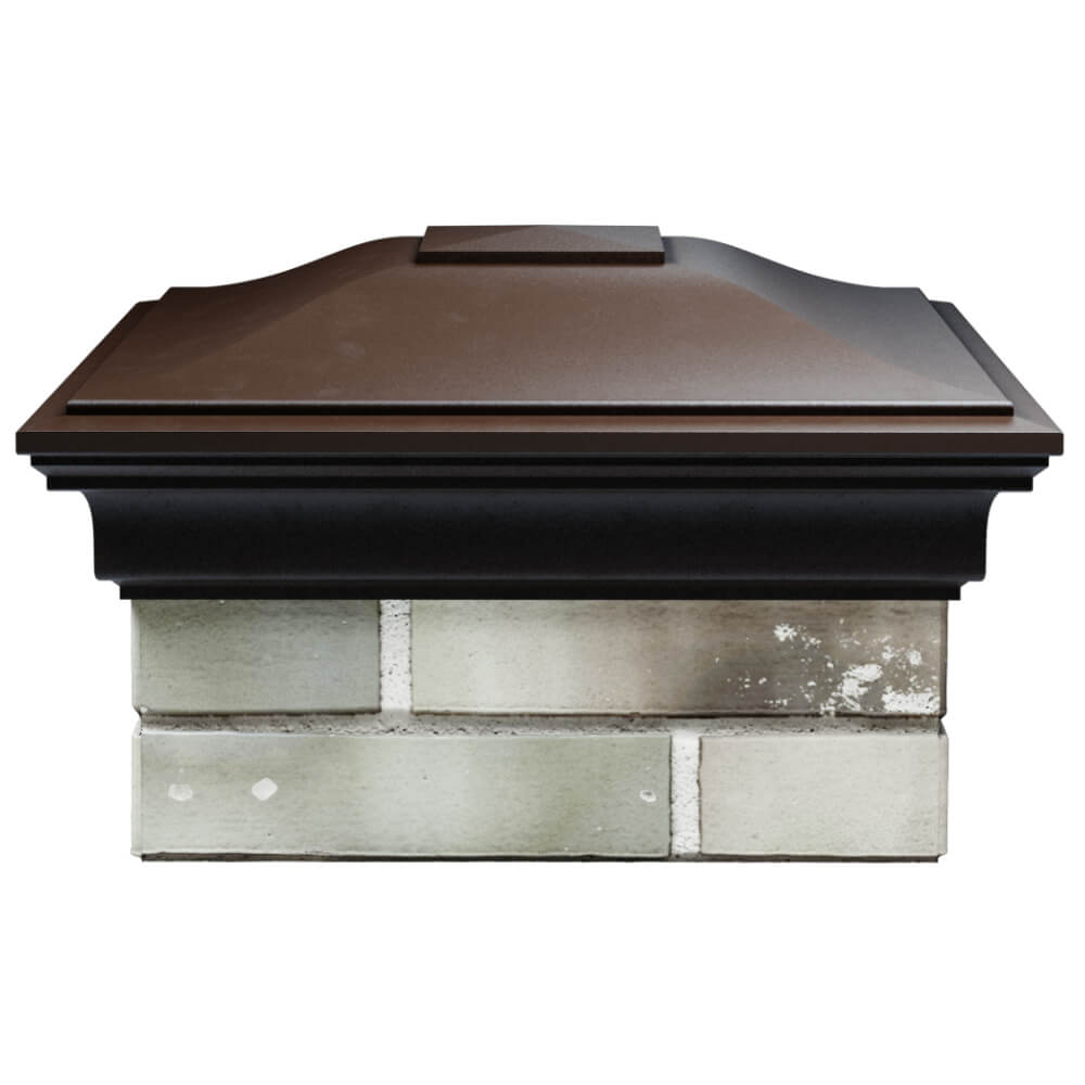 Колпак Zking Монблан Коричневый на столб 1.5х1.5 кирпича (385х385мм) Серов фото