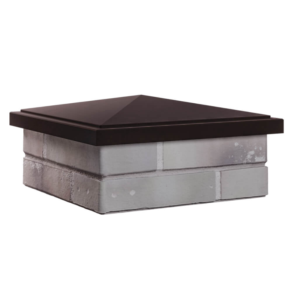 Колпак Zking БонаМоно Коричневый на столб 1.5х1.5 кирпича (385х385, 400х400мм) в Серове фото