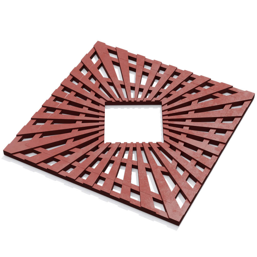 Приствольная решетка для дерева ZKING ATMOSPHERE 1.2х1.2м Красная в Серове фото