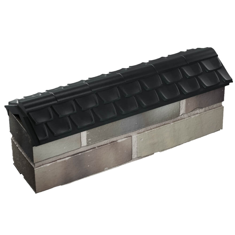 Парапет Zking Эльбрус Черный с посадкой на 0.5 кирпича (130мм) в Серове фото