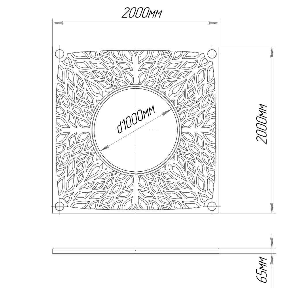 Приствольная решетка для дерева ZKING CRUST 2х2м Черная в Серове фото