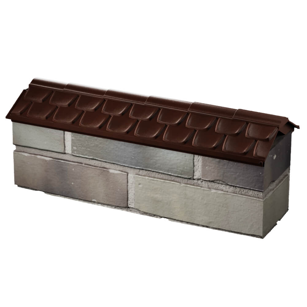 Парапет Zking Эльбрус Коричневый с посадкой на 0.5 кирпича (130мм) в Серове фото