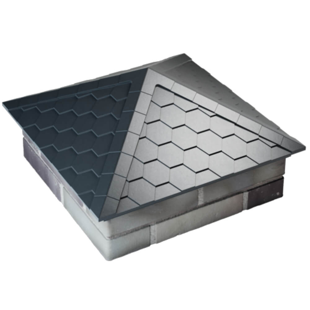 Колпак Zking Эверест Серый на столб 2х2 кирпича (535х535мм) Серов фото