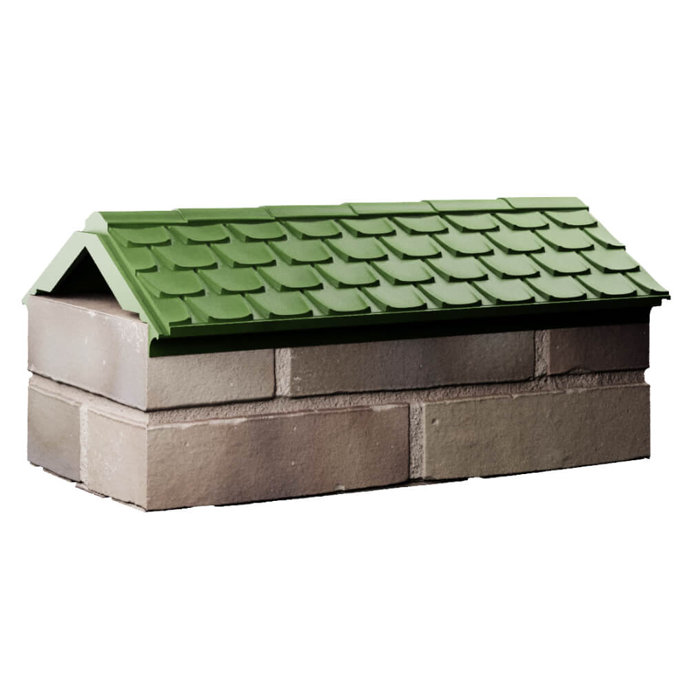 Парапет Zking Эльбрус Зеленый с посадкой на 1 кирпич (255мм) Серов фото