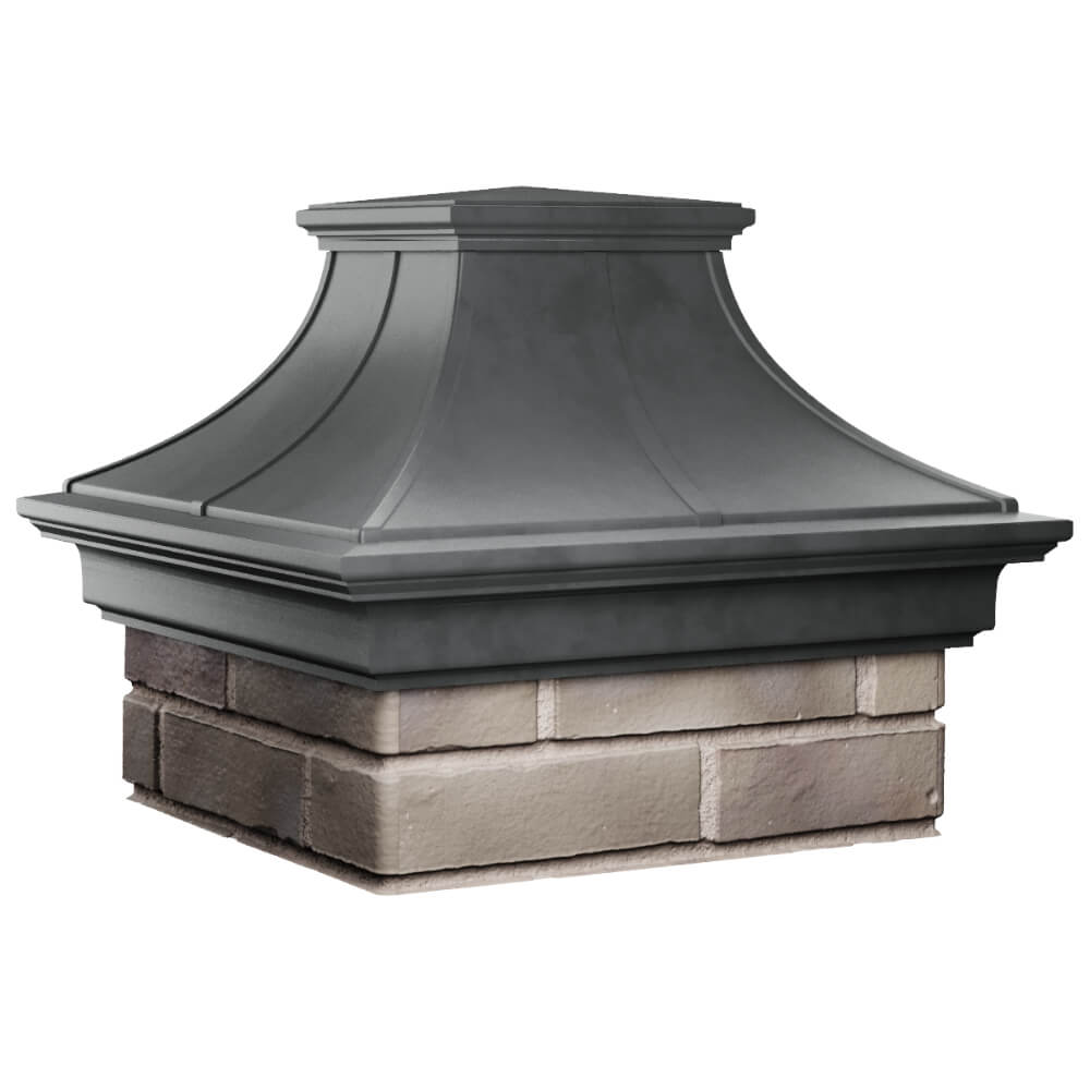 Колпак Zking Монблан Премиум Серый на столб 1.5х1.5 кирпича (385х385мм) в Серове фото