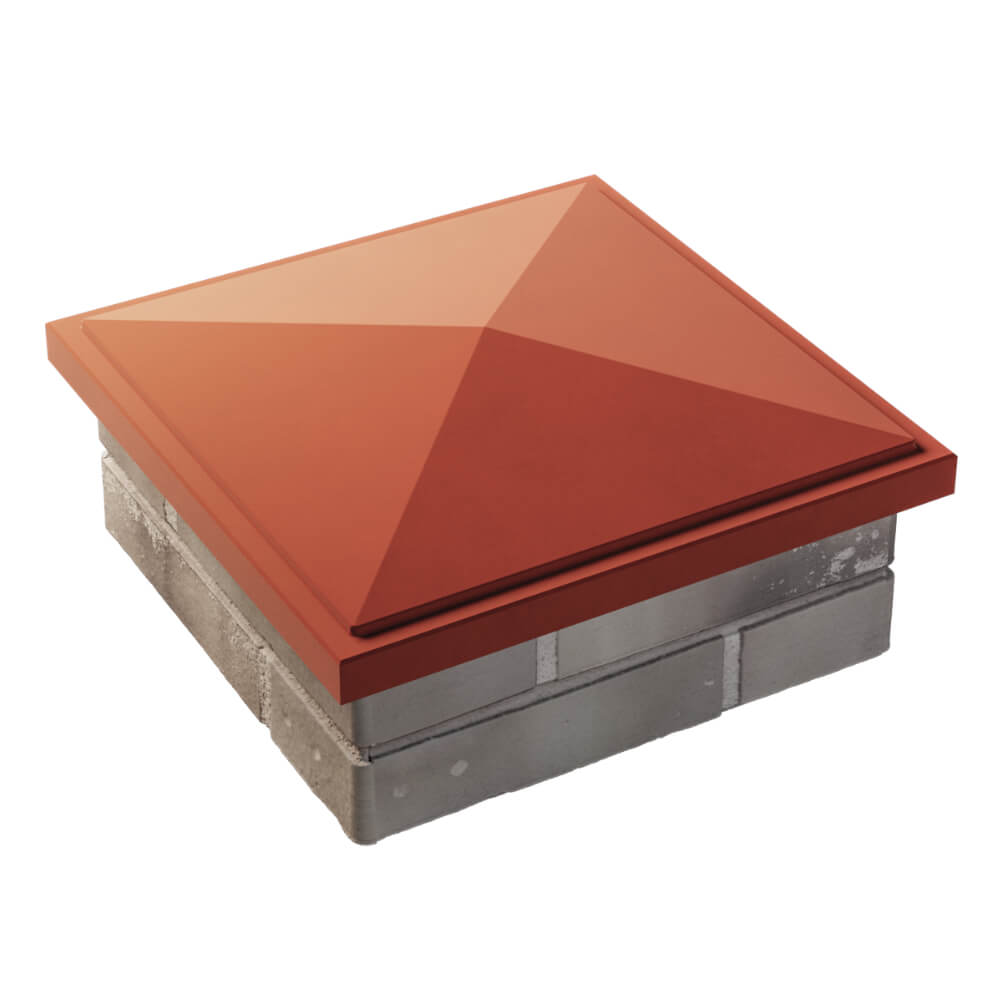 Колпак Zking БонаМоно Красный на столб 1.5х1.5 кирпича (385х385, 400х400мм) в Серове фото