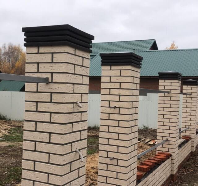 Колпак Zking Бона ХайТек Коричневый на столб 1.5х1.5 кирпича (385х385мм) в Серове фото