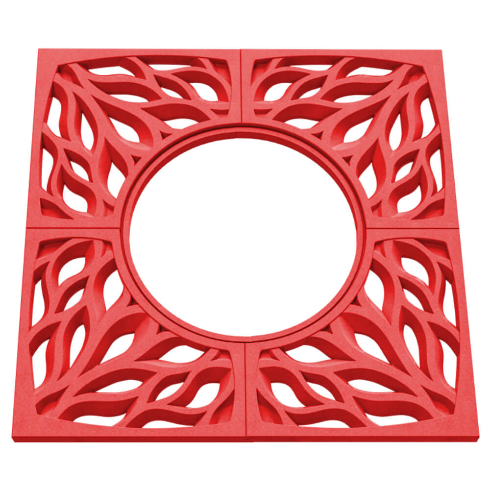 Приствольная решетка для дерева ZKING CRUST 1.2х1.2м Красная в Серове фото