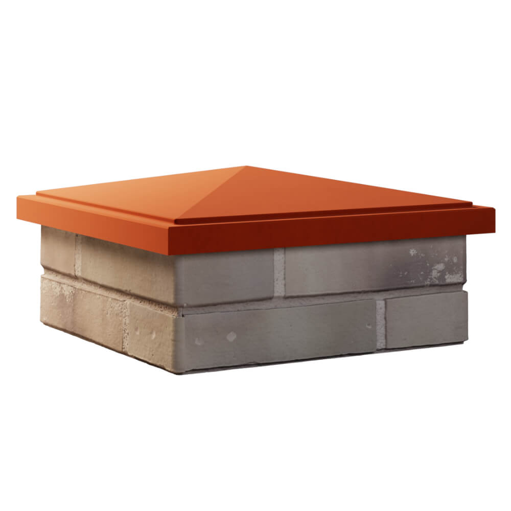 Колпак Zking БонаМоно Красный на столб 1.5х1.5 кирпича (385х385, 400х400мм) в Серове фото