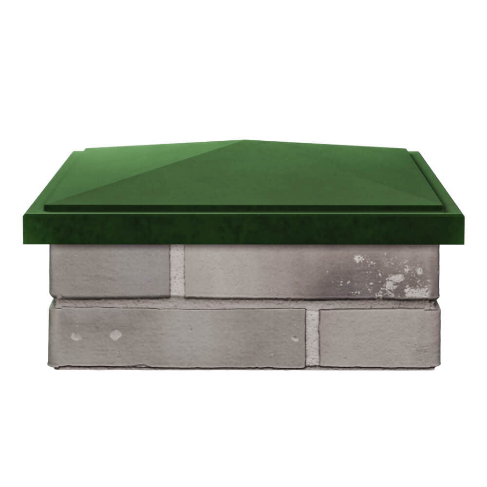 Колпак Zking БонаМоно Зеленый на столб 1.5х1.5 кирпича (385х385, 400х400мм) Серов фото