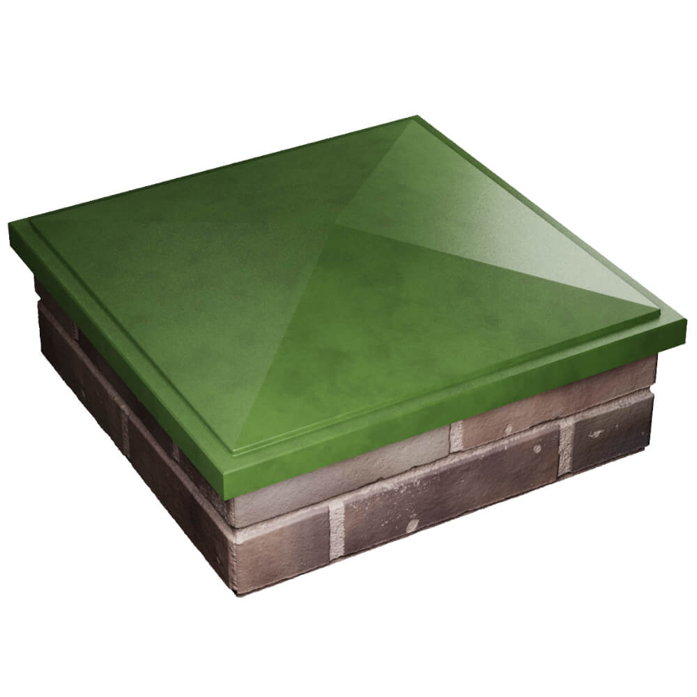 Колпак Zking БонаМоно Зеленый на столб 2х2 кирпича (515х515, 530х530мм) в Серове фото