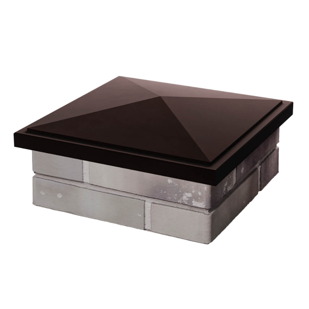 Колпак Zking БонаМоно Коричневый на столб 1.5х1.5 кирпича (385х385, 400х400мм) в Серове фото