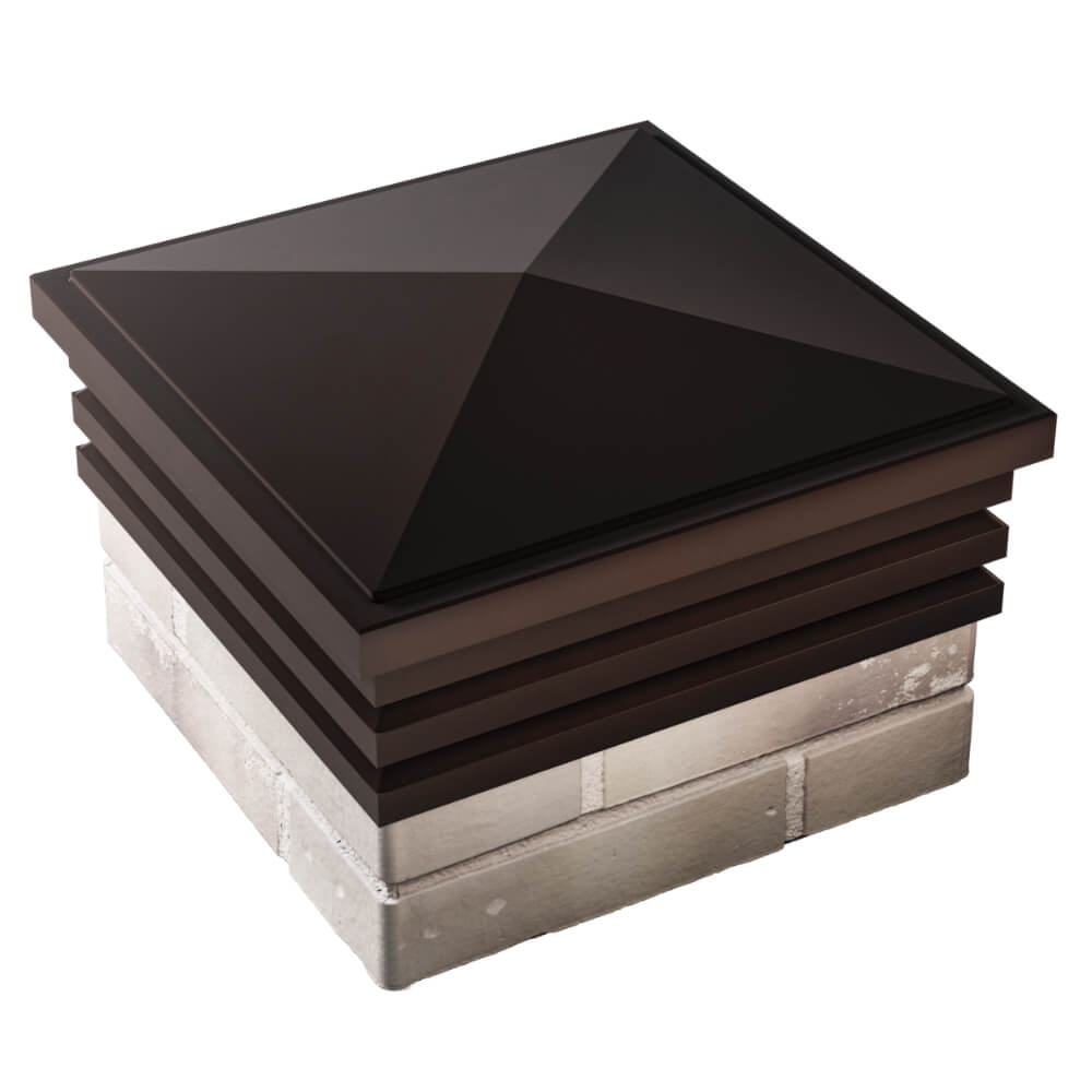 Колпак Zking Бона ХайТек Коричневый на столб 1.5х1.5 кирпича (385х385мм) в Серове фото