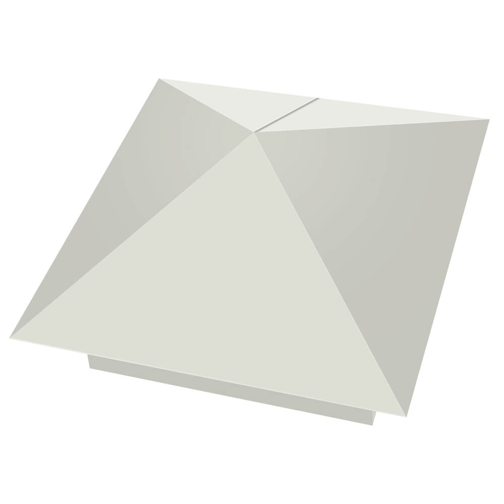 Колпак металлический 400х400мм RAL9003 Белый заборный Серов фото