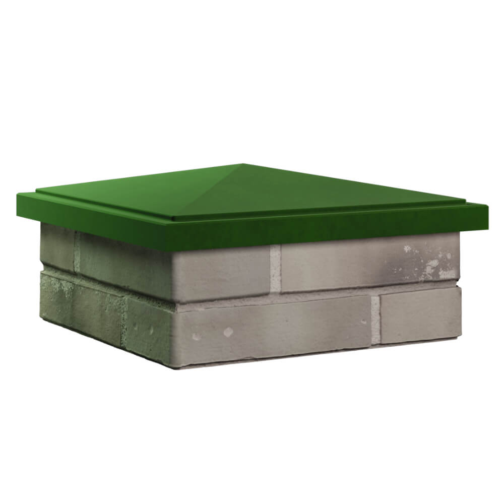 Колпак Zking БонаМоно Зеленый на столб 1.5х1.5 кирпича (385х385, 400х400мм) в Серове фото