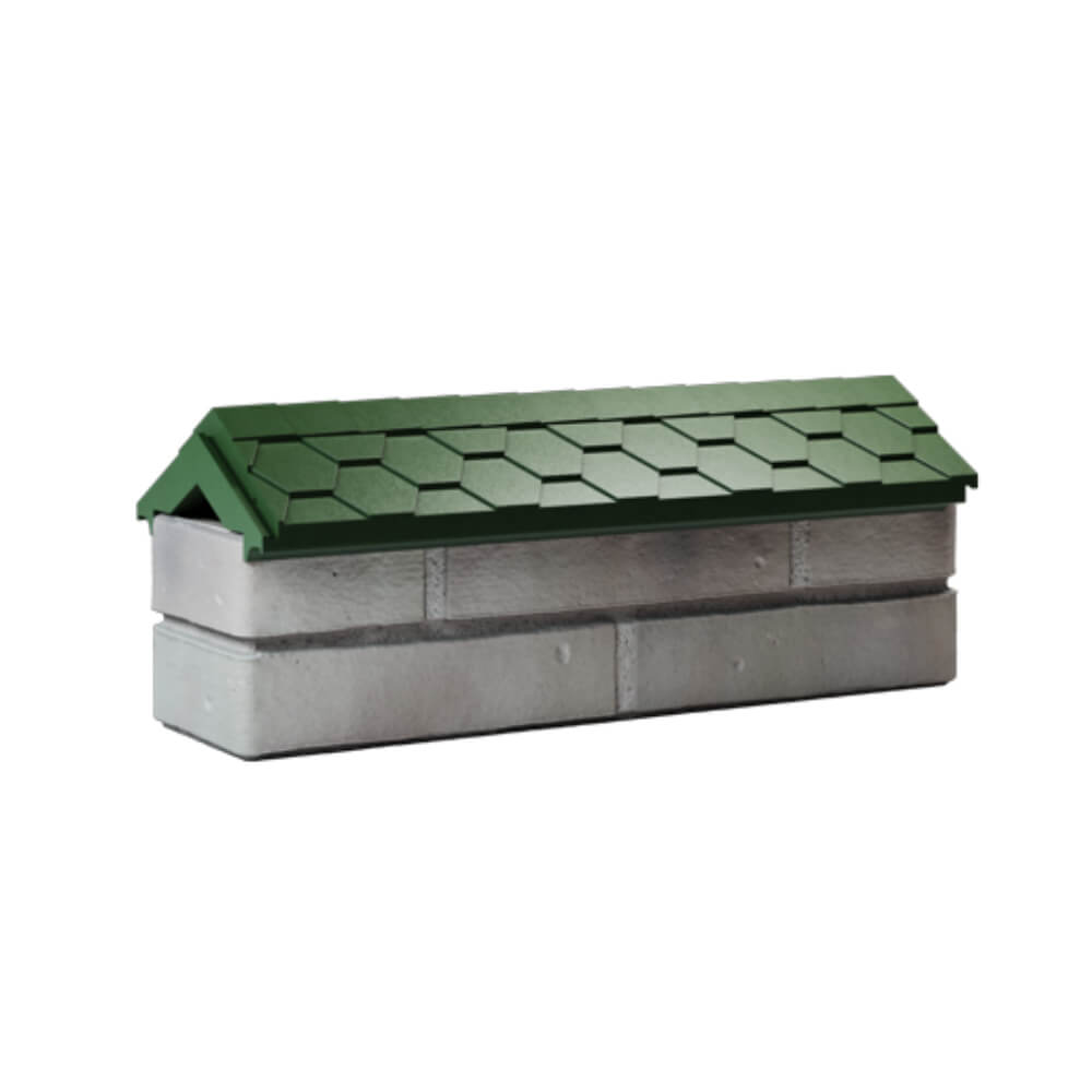 Парапет Zking Эверест Зеленый с посадкой на 0.5 кирпича (130мм) Серов фото