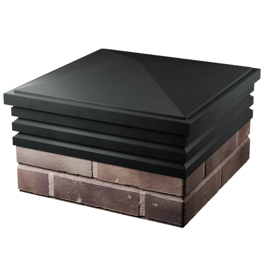 Колпак Zking Бона ХайТек Черный на столб 2х2 кирпича (513х513мм) в Серове фото