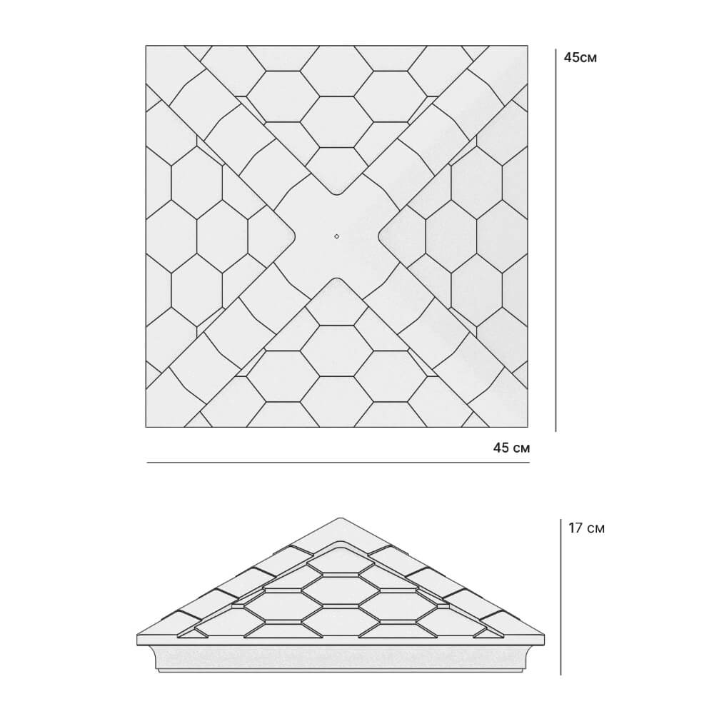 Колпак Zking Эверест Зеленый на столб 1.5х1.5 кирпича (390х390мм) в Серове фото