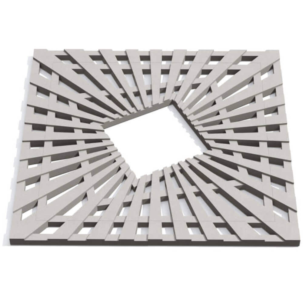 Приствольная решетка для дерева ZKING ATMOSPHERE 1.2х1.2м Бежевая Серов фото