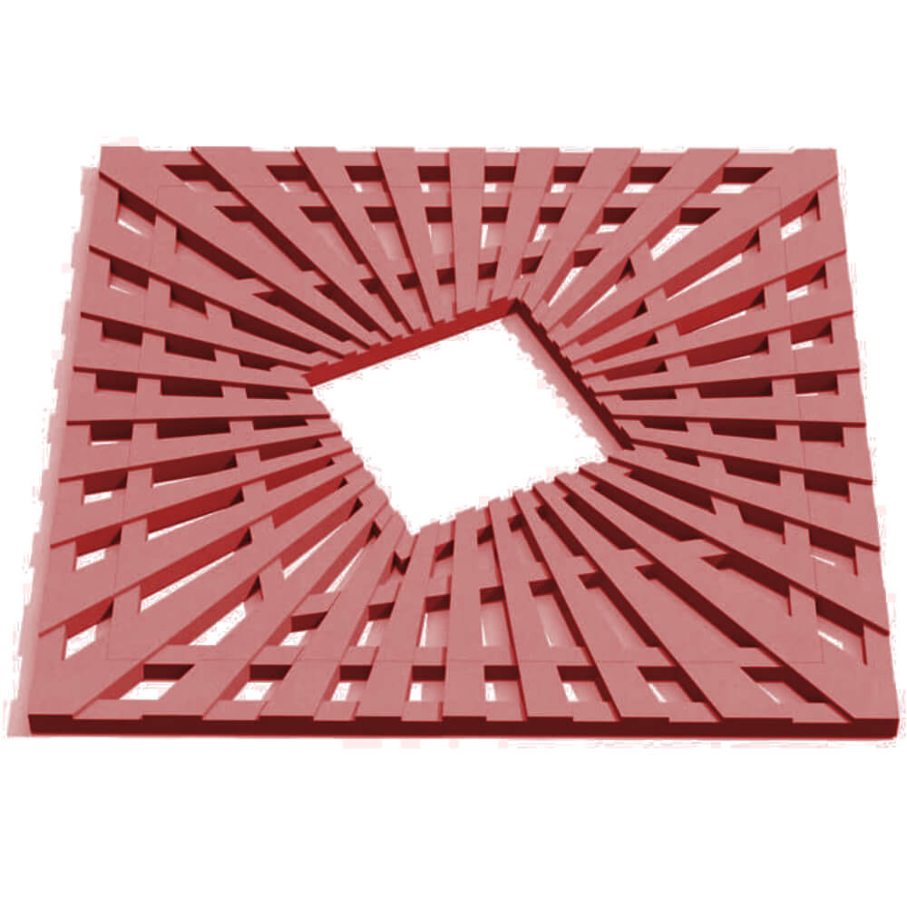 Приствольная решетка для дерева ZKING ATMOSPHERE 1.2х1.2м Красная Серов фото