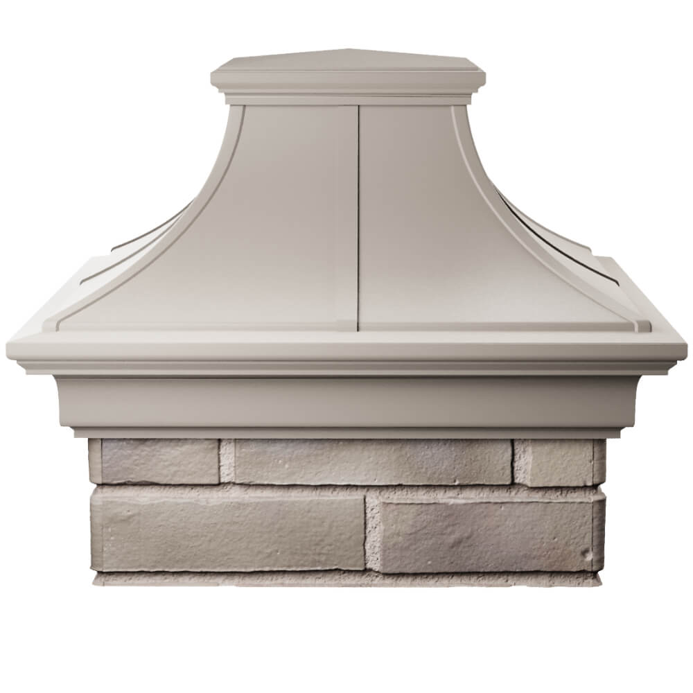 Колпак Zking Монблан Премиум Бежевый на столб 1.5х1.5 кирпича (385х385мм) Серов фото