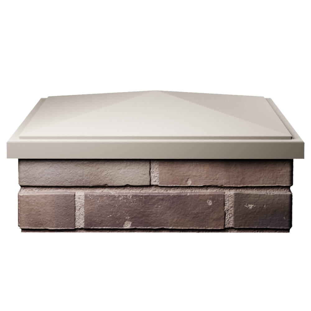 Колпак Zking БонаМоно Бежевый на столб 2х2 кирпича (515х515, 530х530мм) Серов фото