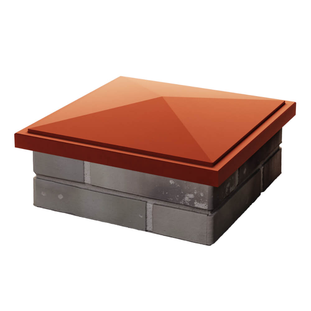 Колпак Zking БонаМоно Красный на столб 1.5х1.5 кирпича (385х385, 400х400мм) в Серове фото