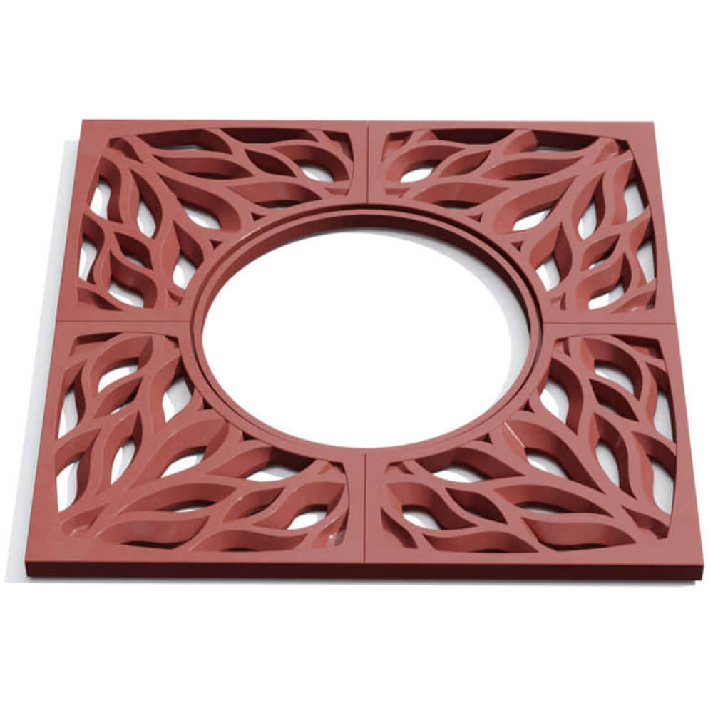 Приствольная решетка для дерева ZKING CRUST 1.2х1.2м Красная Серов фото