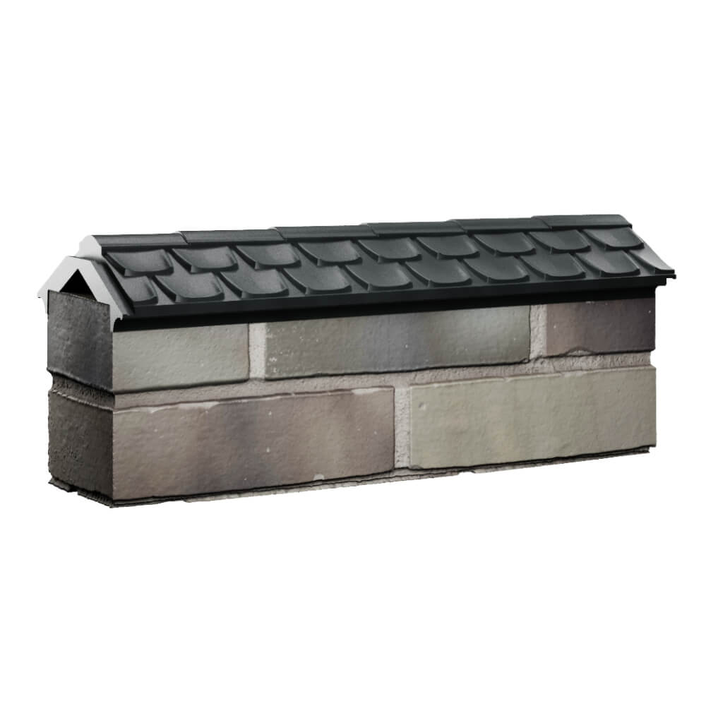 Парапет Zking Эльбрус Черный с посадкой на 0.5 кирпича (130мм) Серов фото