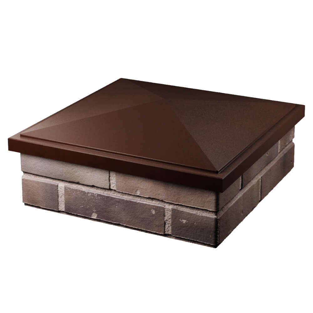 Колпак Zking БонаМоно Коричневый на столб 2х2 кирпича (515х515, 530х530мм) в Серове фото