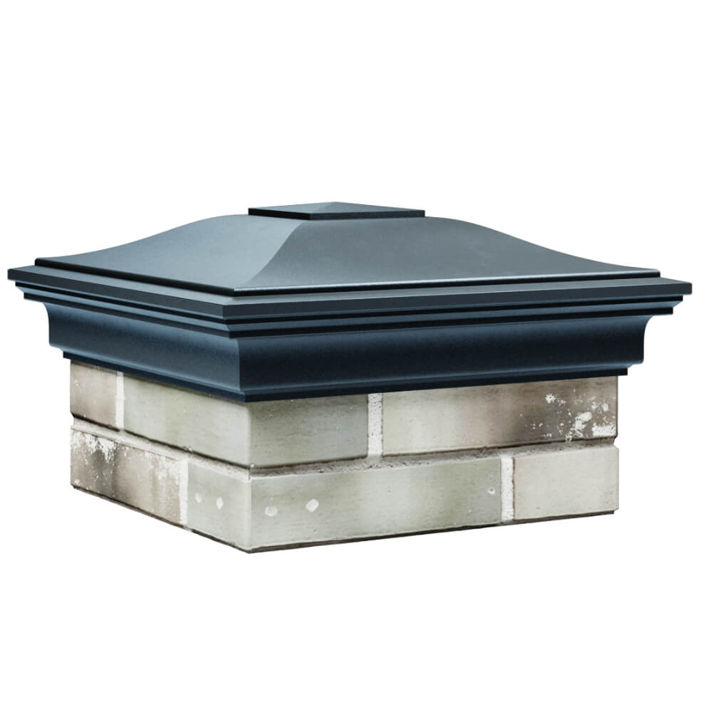 Колпак Zking Монблан Серый на столб 1.5х1.5 кирпича (385х385мм) в Серове фото