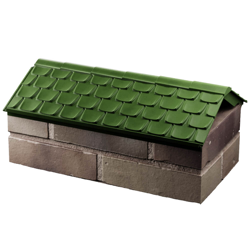 Парапет Zking Эльбрус Зеленый с посадкой на 1 кирпич (255мм) в Серове фото