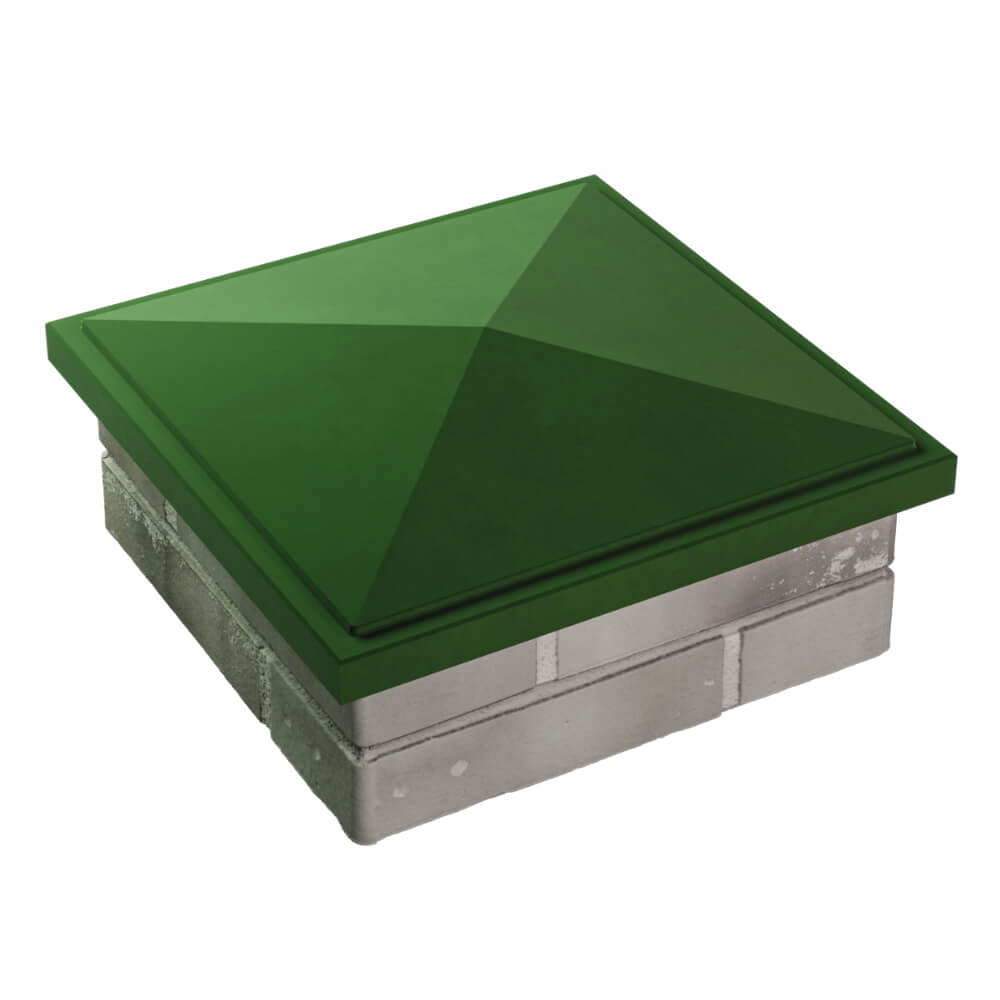 Колпак Zking БонаМоно Зеленый на столб 1.5х1.5 кирпича (385х385, 400х400мм) в Серове фото