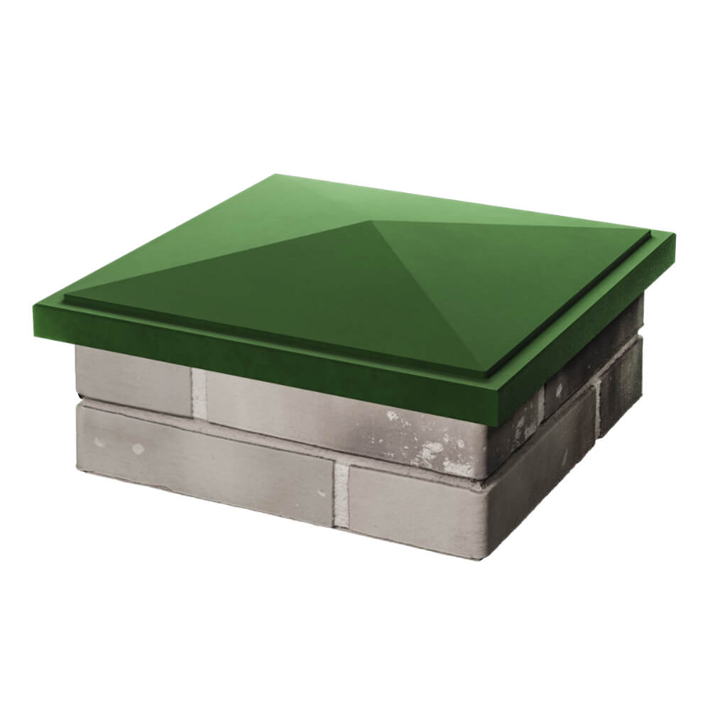 Колпак Zking БонаМоно Зеленый на столб 1.5х1.5 кирпича (385х385, 400х400мм) в Серове фото